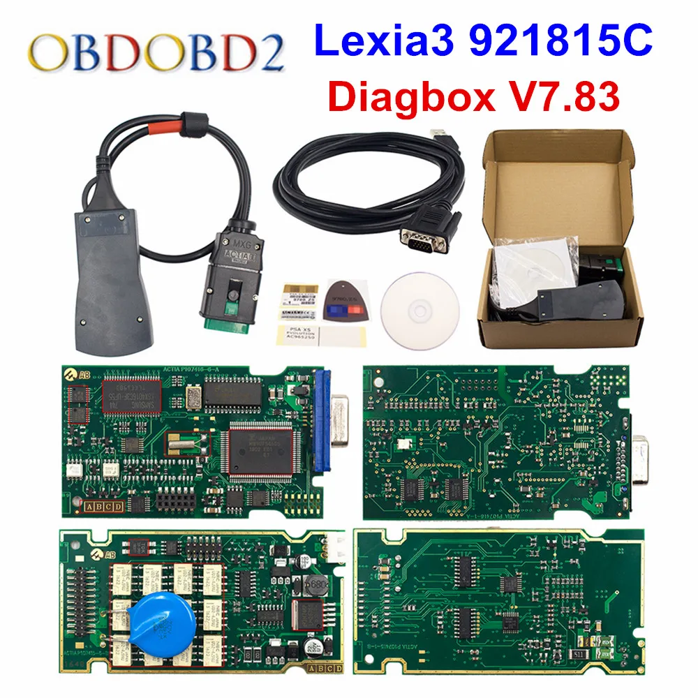 Золотой Lexia 3 полный чип Lexia3 Diagbox V7.83 PP2000 V48/V25 Lexia-3 прошивка 921815C для peugeot/Citroen Авто диагностический инструмент