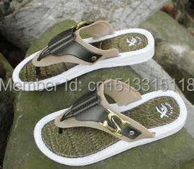 The 2015 summer youth men's toe drag flow a breathable beach shoes slip FLIP FLOPS SANDALS | Обувь