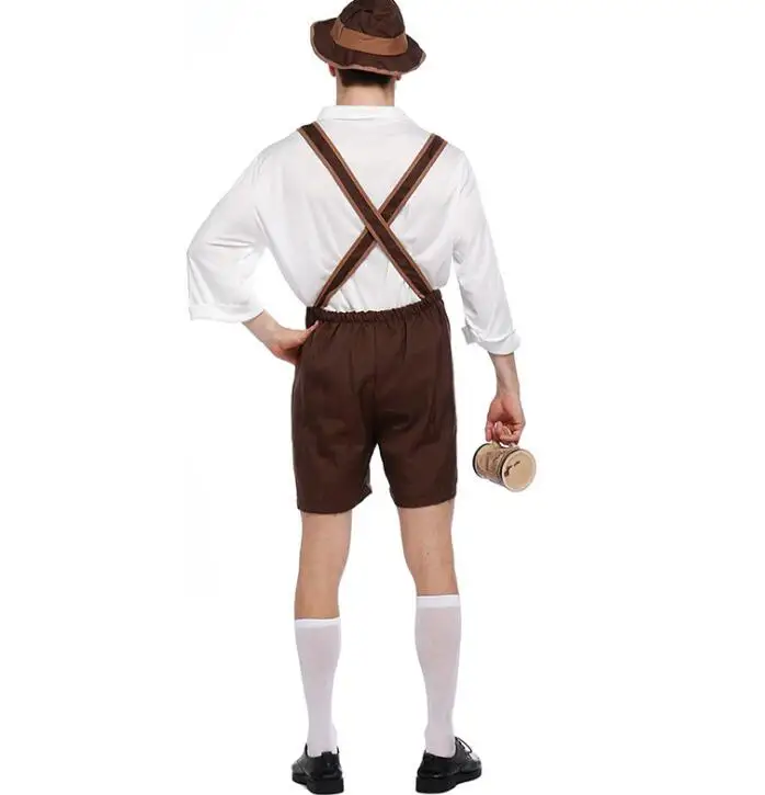2017 Костюм Октоберфест для мужчин Lederhosen баварский пивной костюм немецкий