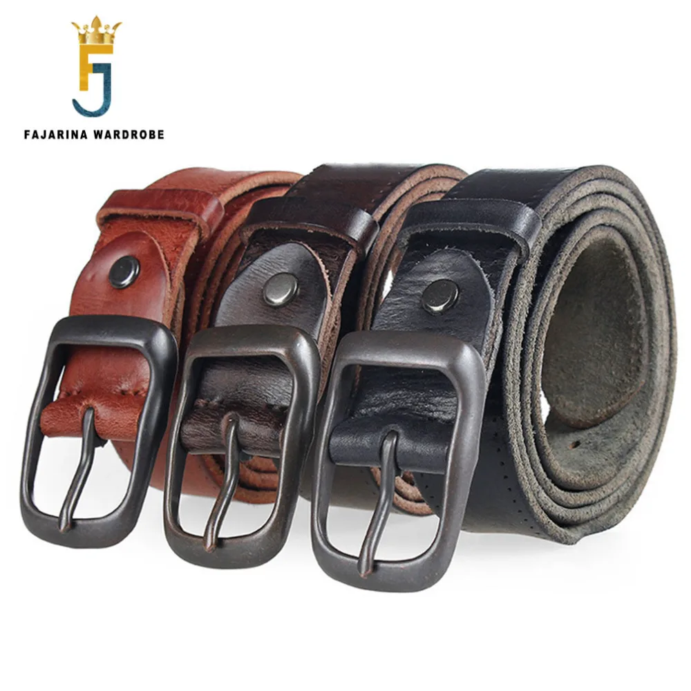 Ремень FAJARINA N17FJ326 из натуральной воловьей кожи в стиле ретро ширина 3 см|belt strap|leather