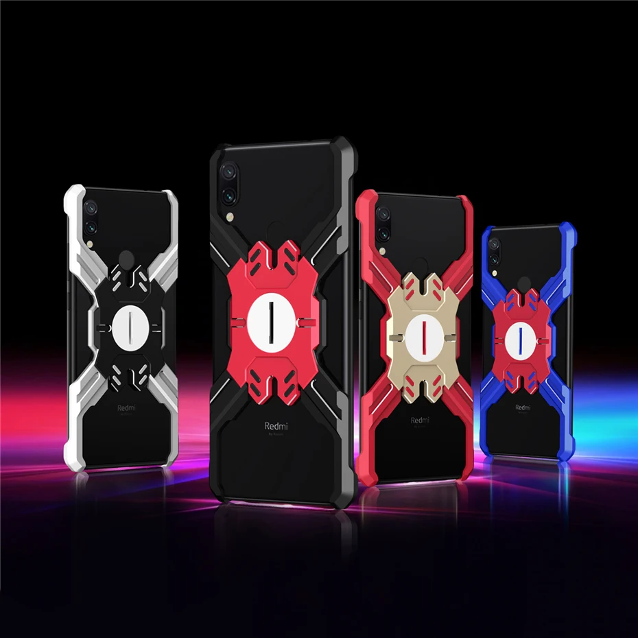 Чехол для Xiaomi Redmi Note 7, роскошный механический металлический чехол с алюминиевой рамкой для телефона Xiaomi Redmi Note7, противоударный чехол