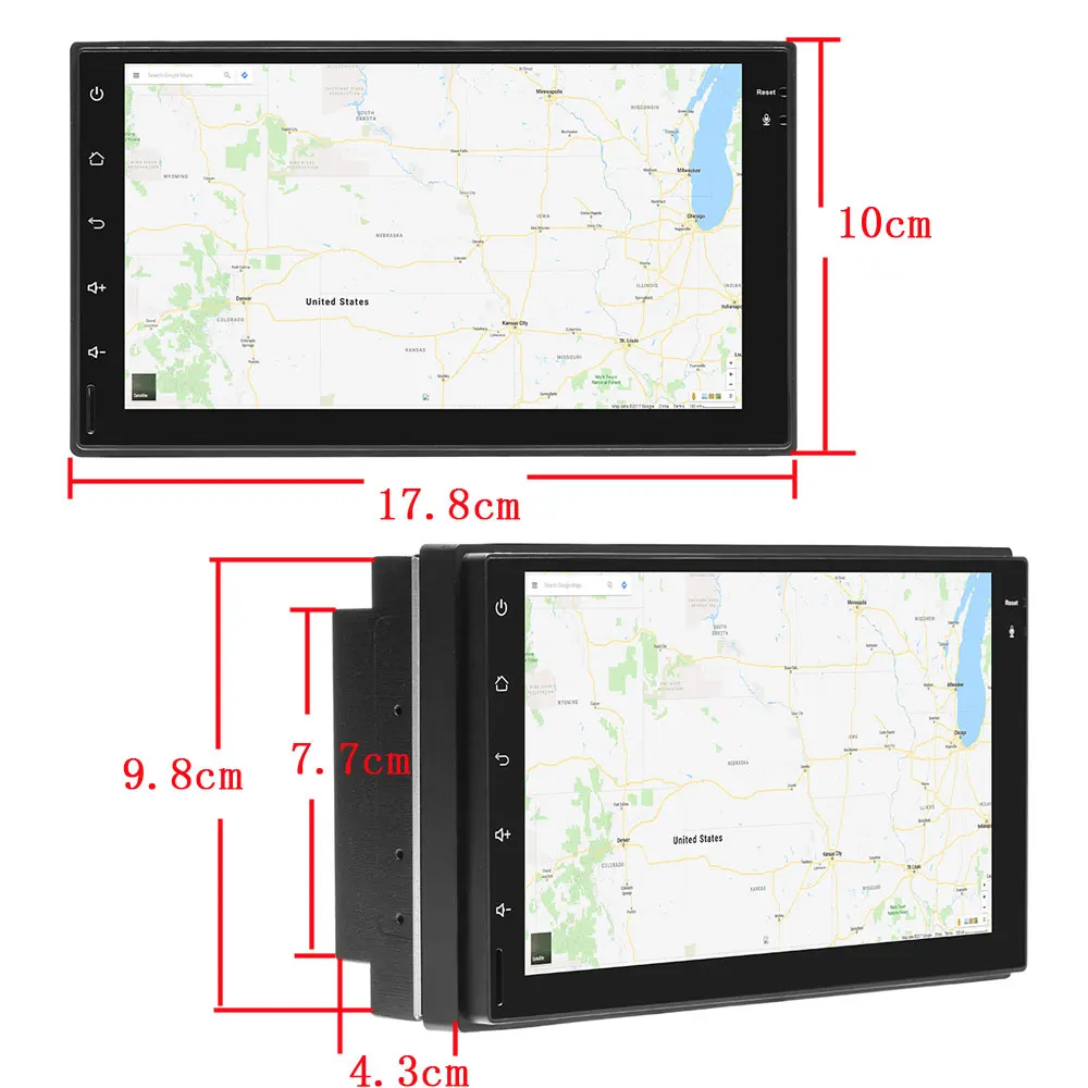 Podofo Android8.0 7 ''сенсорный автомобильный Радио плеер gps навигация Универсальный 2