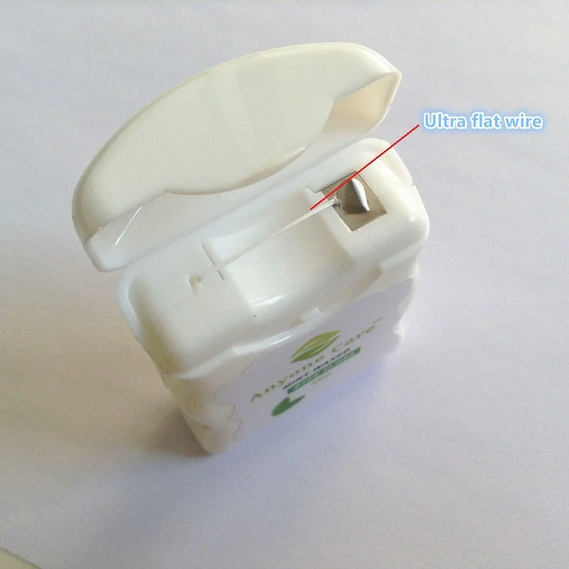 Высокое качество PTFE зубная нить плоская нить 5 шт. в коробке легко погружающаяся в зубы Заправка для зубной нити замена катушки
