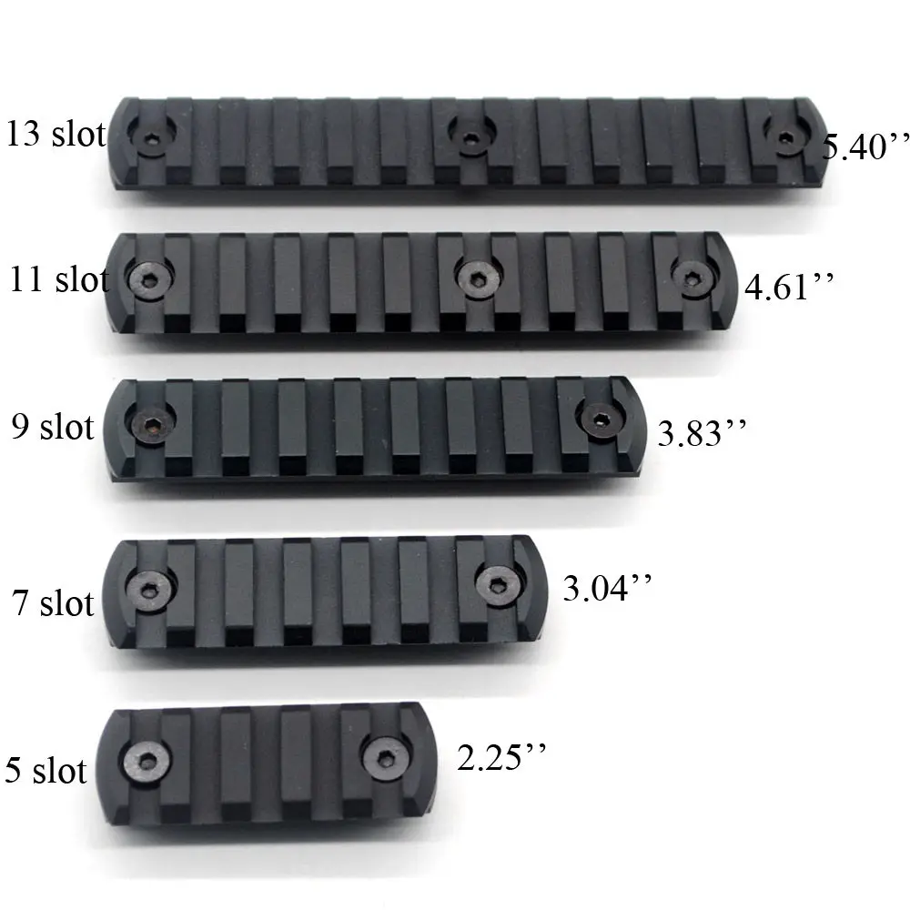 TriRock анодированный черный алюминиевый 5 7 9 11 13 слотов Picatinny/Weaver Rail секции для