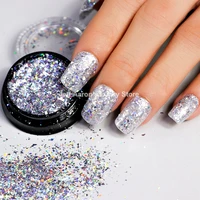 ultra thin glitter nail sequins powder laser silver irregular paillette holographic manicure nail art decorations supplies tool