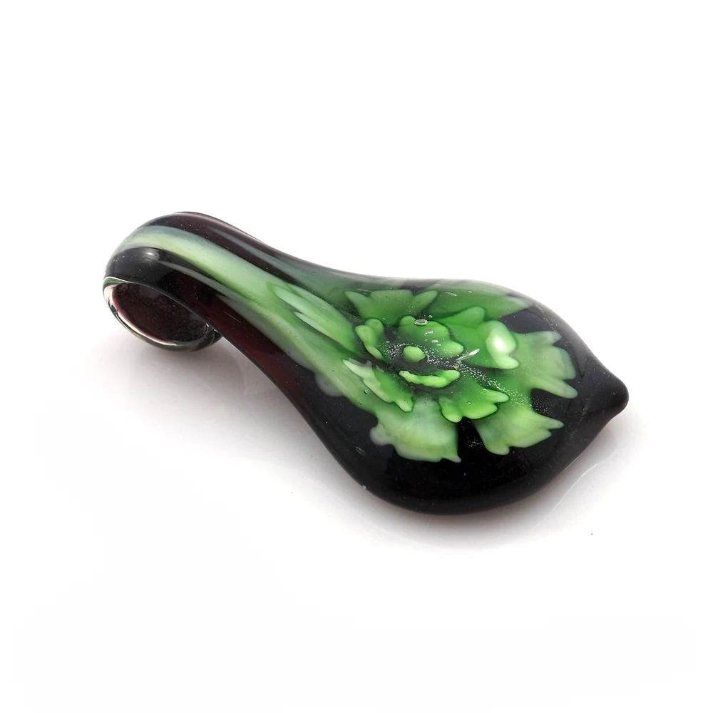 Гиперболическая длинная подвесная художественная стеклянная подвеска с цветком