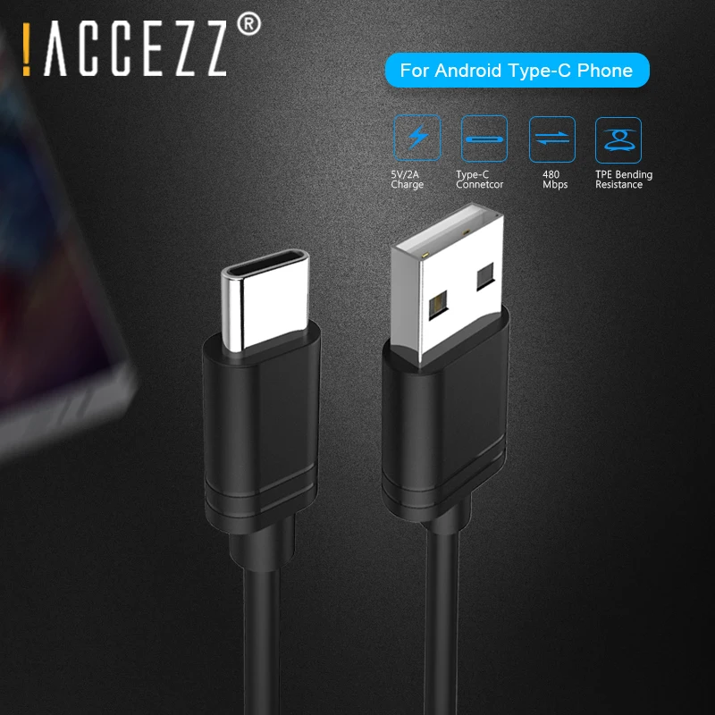 ! ACCEZZ USB кабель Тип C зарядный для Xiaomi 5 6 Samsung Gaxaly S8 S9 Plus шнур Oneplus кабели быстрой