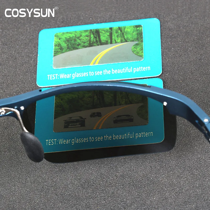 Мужские поляризованные солнцезащитные очки COSYSUN мужские из алюминиевого сплава