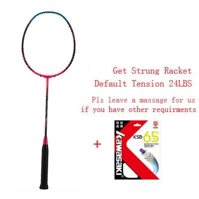 Red-Getstrung Наполовину звезда, настоящая Кавасаки, полностью Углеродные ракетки для бадминтона, лучшая покупка, ракет для бадминтона X260 с бесплатным подарком - Цвет: Red-Getstrung