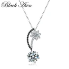 2021 Новый Романтический Femme натуральная 925 пробы серебряные ожерелья подвески ювелирные изделия Черный  ожерелье из белых камней для женщин Bijoux (украшения своими руками) P094