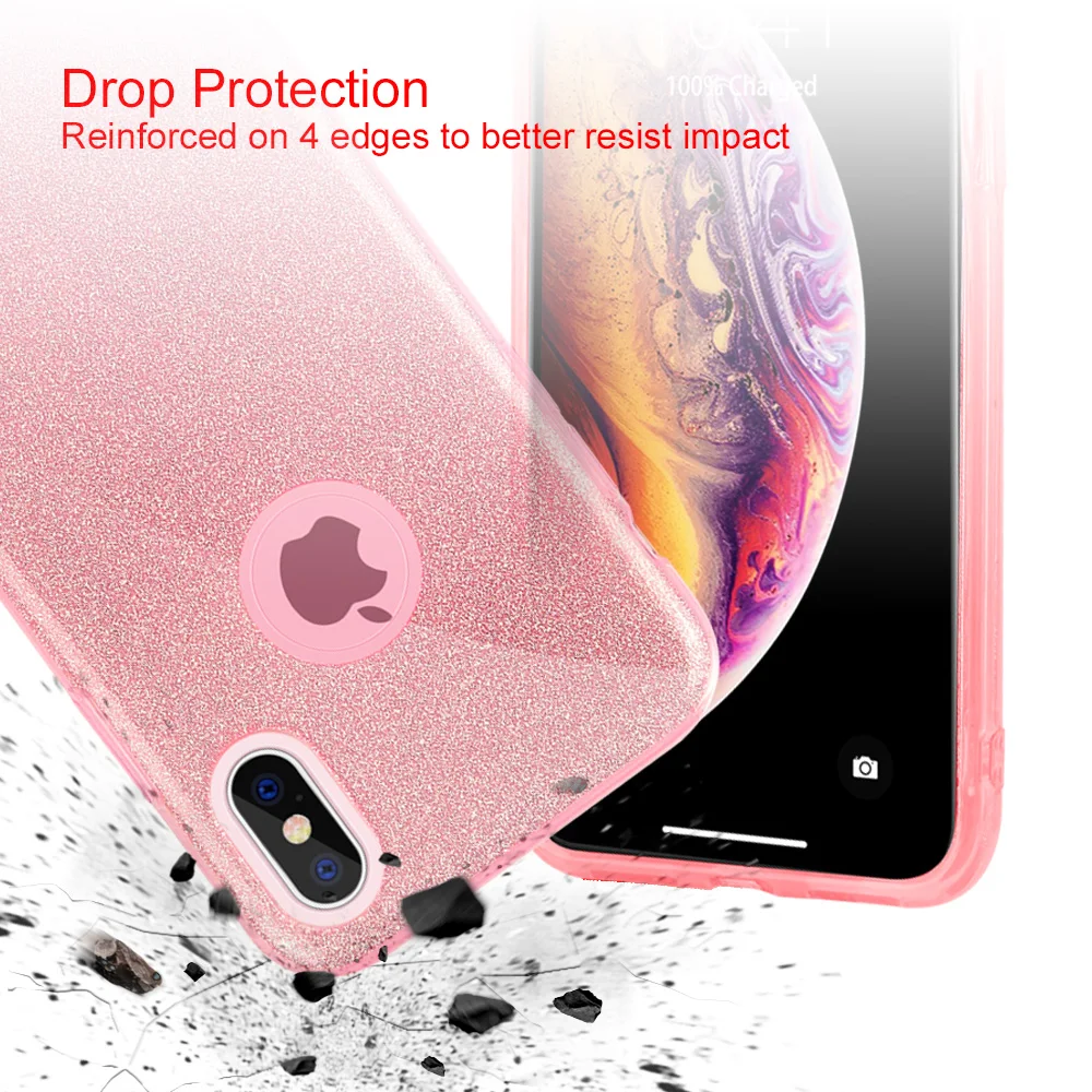 Чехол Ascromy для iPhone XS Max блестящий Блестящий чехол ремешок XR X 8 Plus 7 6 S роскошные