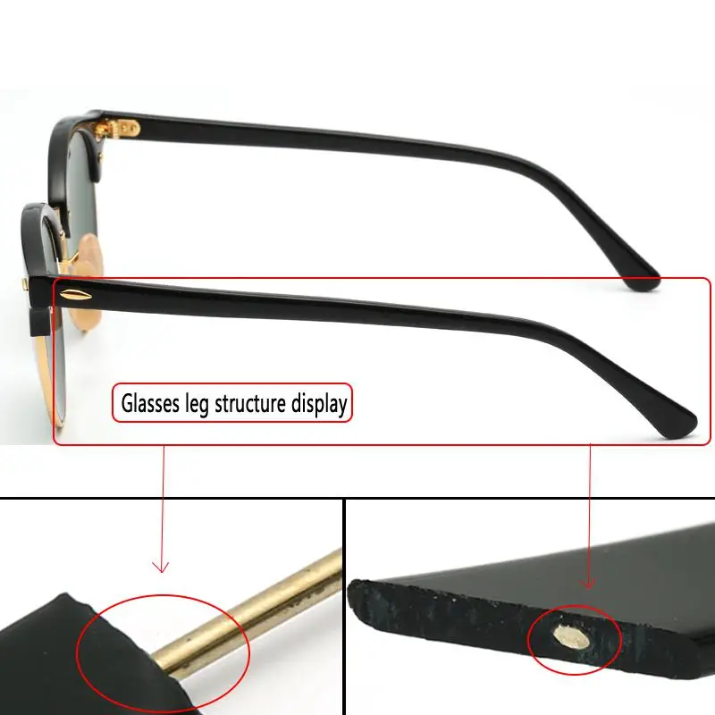 Очки солнцезащитные мужские с полуободковой оправой UV400 4246|brand sun glasses|designer