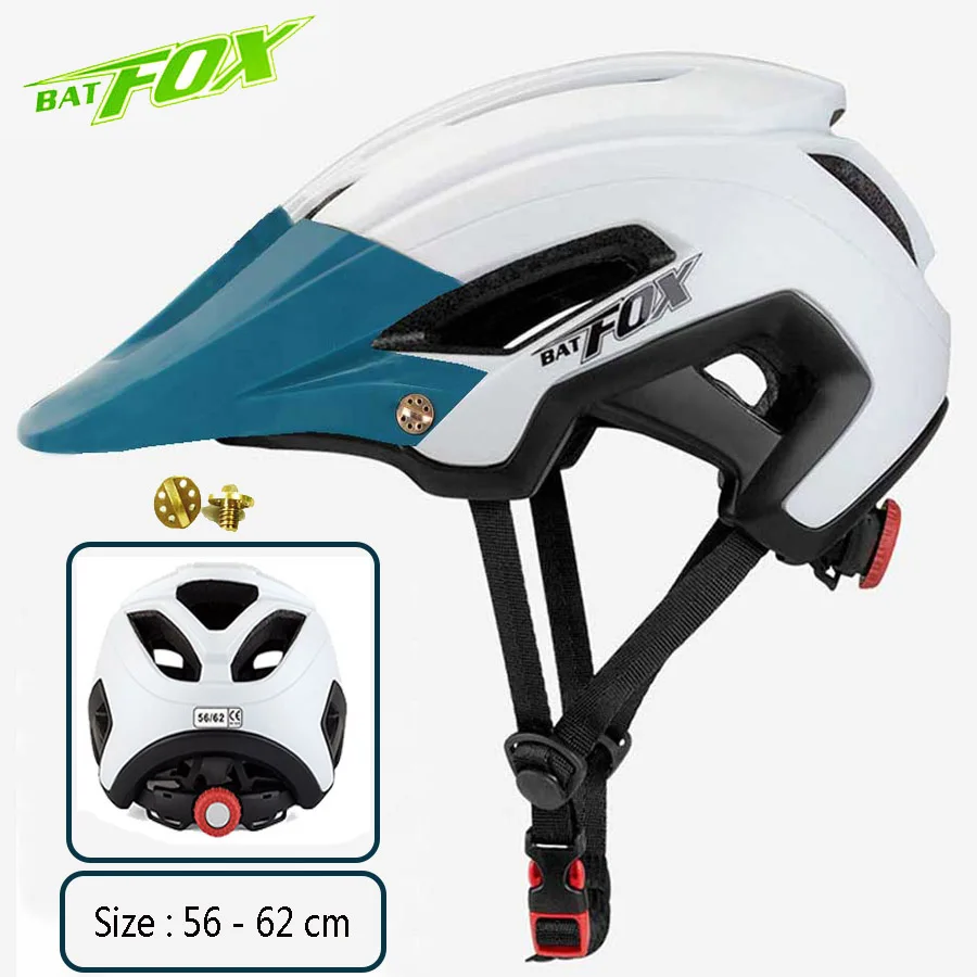 692-White-Dark Green Batfox велосипедный шлем для женщин и мужчин велосипедный шлем MTB велосипед горная дорога для верховой езды безопасность Спорт на открытом воздухе легкий большой козырек шлемы - Цвет: 692-White-Dark Green