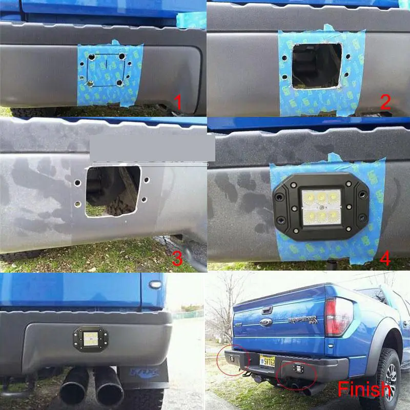 

2pcs 24W FLUSH MOUNT LED WORK LIGHT Cube Pods Rear Fog 4X4 Offroad Trailer Truck ATV Car Pickup Tractor SUV Bumper 4WD 4x4 Lamp