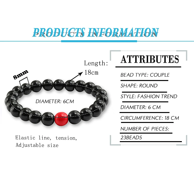 Classic Men Natural Stone Bracelet Charm Women Handmade Beads Bracelets Bangles Fashion Couple Distance Jewelry Wristband Gift | Украшения