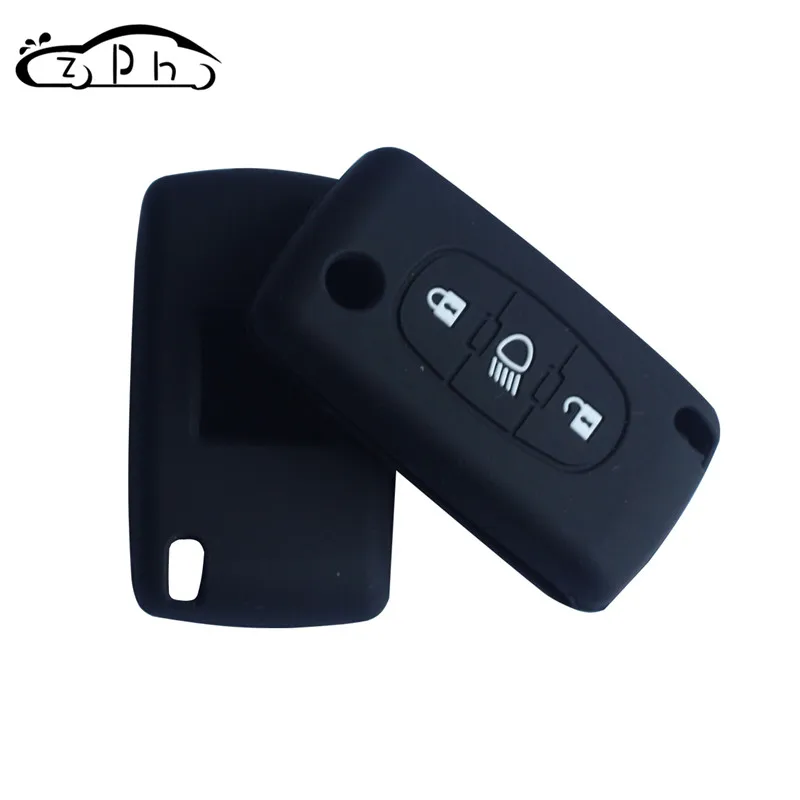 Чехол для автомобильных ключей 3 кнопки Мягкая силиконовая резина защитный чехол
