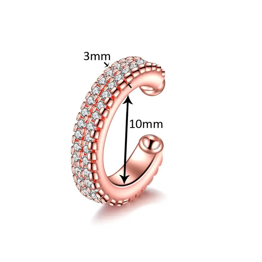 Rose Gold v 3x10mm 1 шт. медный Кристалл Мода кликер поддельные перегородки Кольца для женщин пирсинг клип на обруч Поддельные кольца носа искусственные ювелирные изделия для пирсинга тела - Окраска металла: Rose Gold v 3x10mm