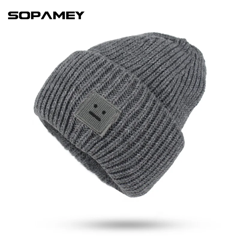 

New Women Hats Skullies Beanies Winter Warm Bone Gorros Knitting Patch Patchwork Hat Women Toucas Striped Teenage Hedging cap