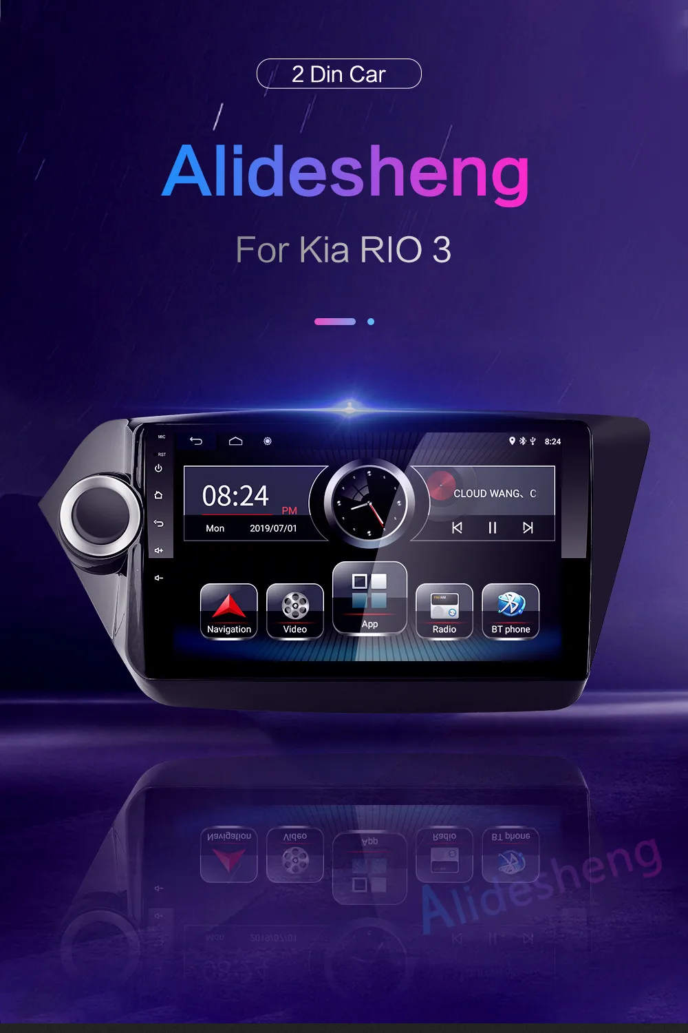 Android 9,0 автомобильный мультимедийный плеер для KIA RIO 3 2010 2011 2012 2013 стерео автомобильный Радио gps навигация 2 din 2G ram