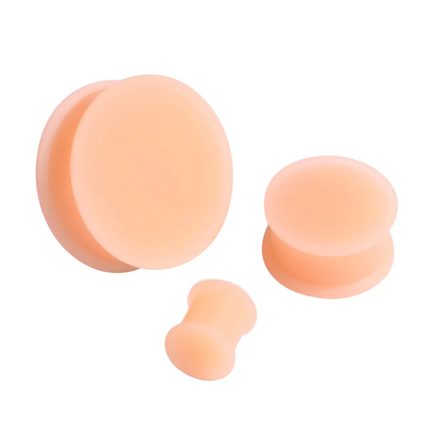 Pf 2 шт. Спецодежда Медицинская силиконовые ухо Вилки туннели плоть Цвет туннель