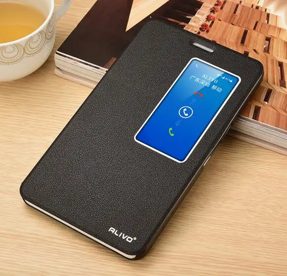 Роскошный винтажный кожаный чехол-книжка с одним окном и подставкой для Huawei Honor X2