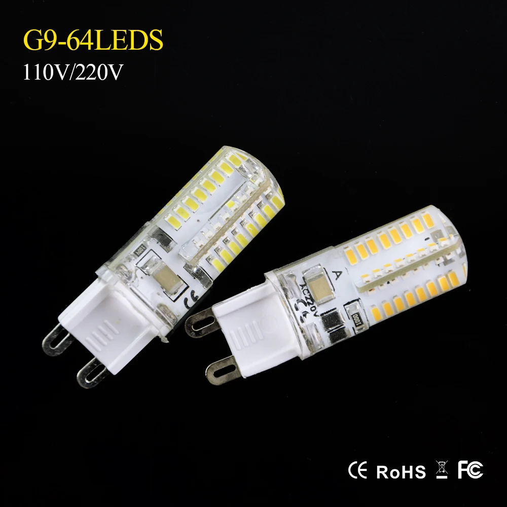 10 шт. G9 led E14 кукурузная лампа 3014SMD AC220V 110В неполярная Светодиодная лампы Droplight
