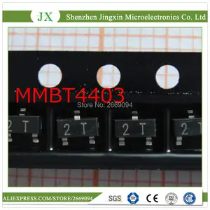 100PCS New MMBT4403LT1G MMBT4403 2N4403 0.6A 40V Marking code 2T PNP transistor SOT23
