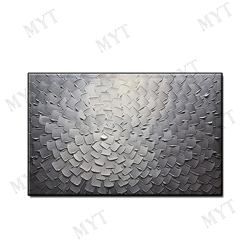 

Big sizes Handmade Modern abstract Oil Painting gray thick oil landscape wall art pictures for Living Room home Decor unframed