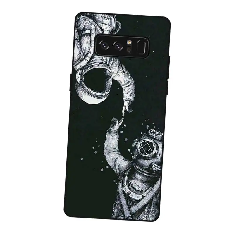 N402 Космос Звезды Черный силиконовый чехол Обложка для samsung Galaxy Note 3 4 5 8 9 10 M10 M20 M30 |