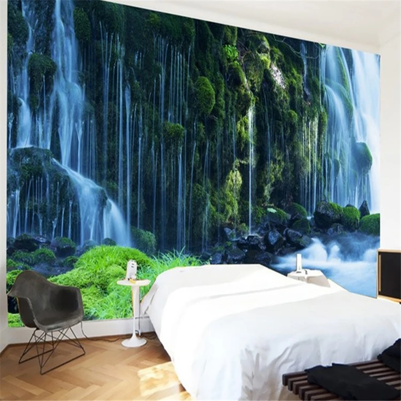 Beibehang фотообои с водопадом обои для стен 3 d природный пейзаж полные настенные
