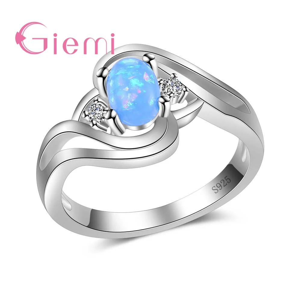 

Lose Money Promotion 925 Sterling Silver Rings Jewelry Luxury Zircon Wedding Rings For Women Fashion Fire Opal Female Anel