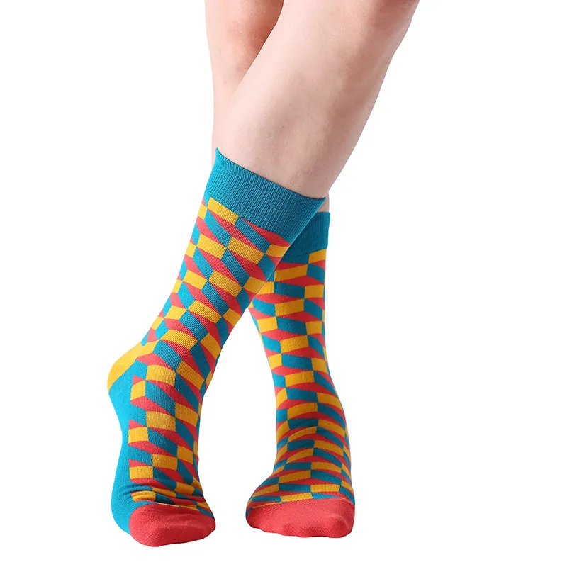MYORED 2018 fashion free shipping combed cotton brand new men socks colorful dress socks wedding sock business sock 5 pairs/Lot