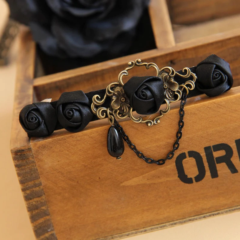 Заколка для волос в готическом стиле женская Классическая заколка из черной