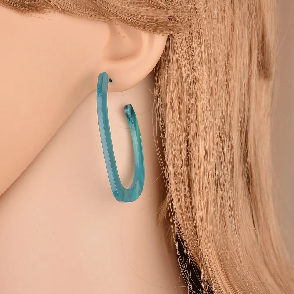 UAM Fashion Jewelry Stylish Accessories Hyperbole Cellulose Acetate Irregular Earring For Women Best Friend Unique Birthday Gift | Украшения