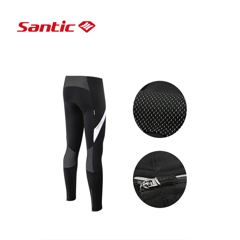 Santic велосипедные штаны мужские 4D мягкие зимние брюки флисовые теплые