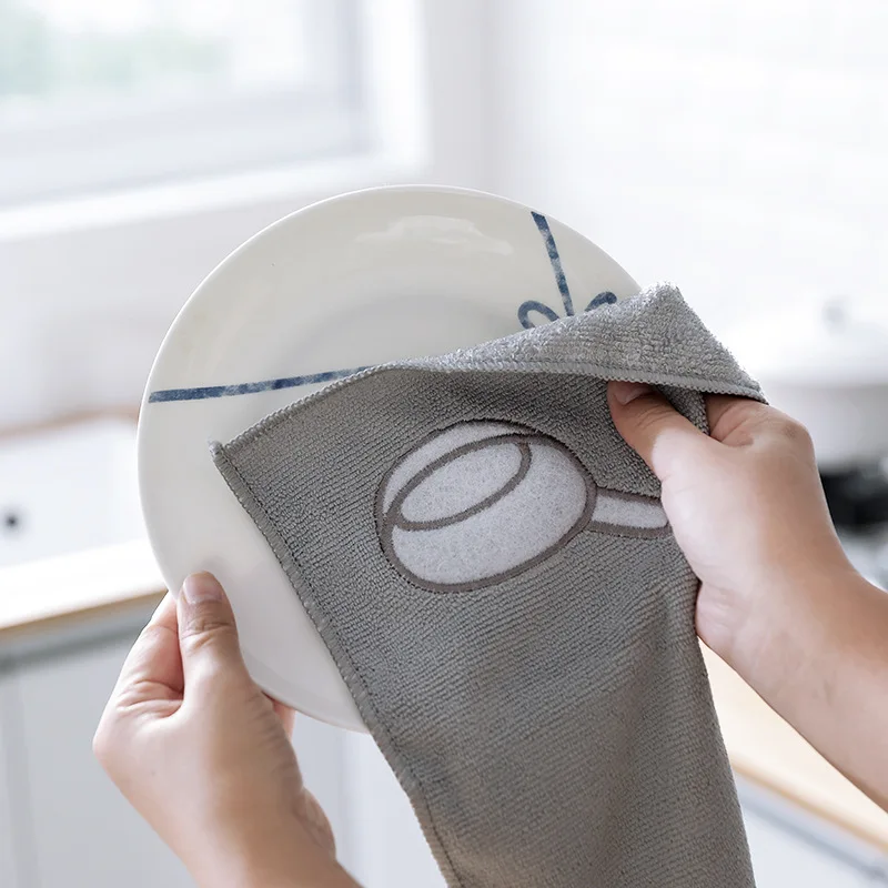 Мягкое кухонное полотенце из микрофибры хлопок для тарелок тарелка ручной