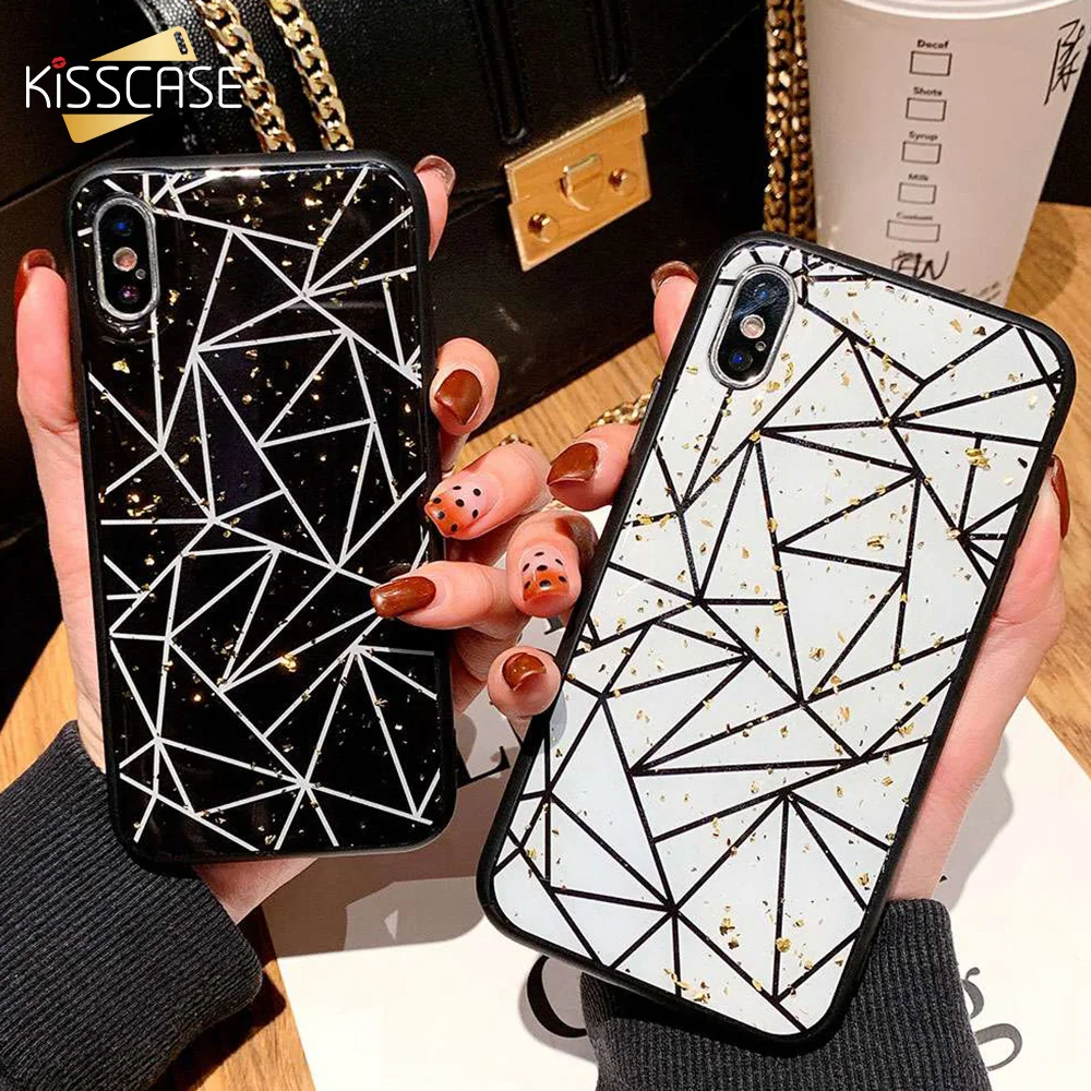 KISSCASE треугольный эпоксидный девчачий чехол для телефона iPhone 7 Plus X XS MAX XR модный