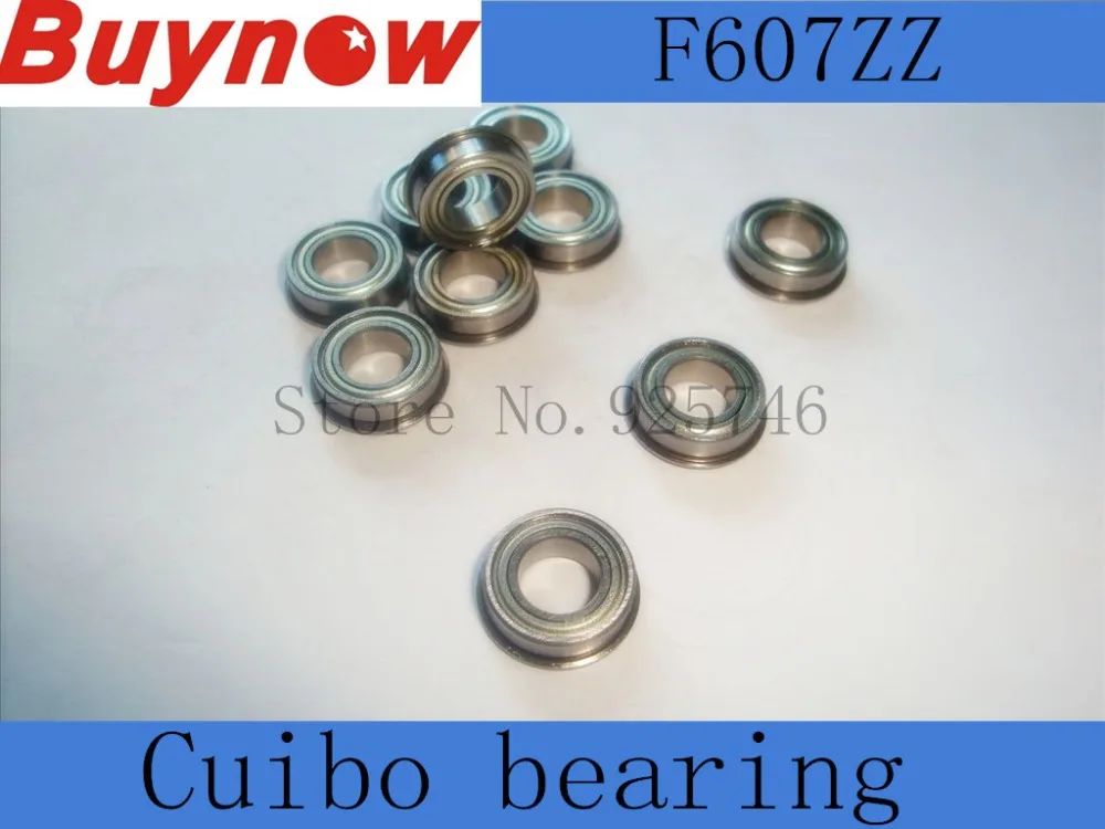 

100pcs F607 flange bushing ball bearings F607ZZ 7*19*6mm