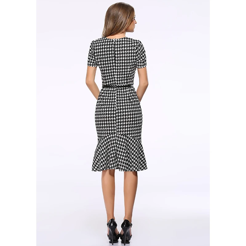 Western fashion design sexy lady slim dress Mermaid trumpet hem summer dresses vogue women vestido short sleeve V-neck bodycon | Женская