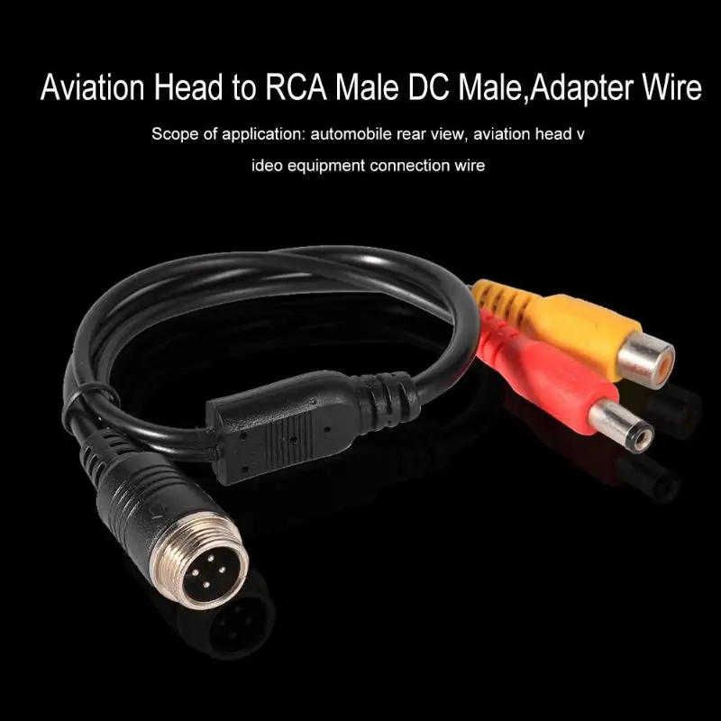 M12 4Pin авиационная головка для RCA Женский DC Мужской удлинитель адаптер для CCTV камеры безопасности DVR