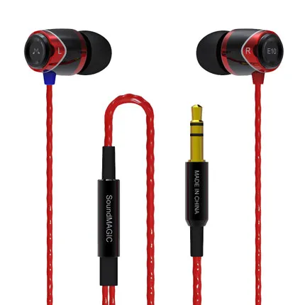 

100% оригинальные наушники SoundMAGIC E10 3,5 мм, шумоизоляция, гарнитура, наушники Hifi, стереонаушники-вкладыши для IPhone, Android, MP3