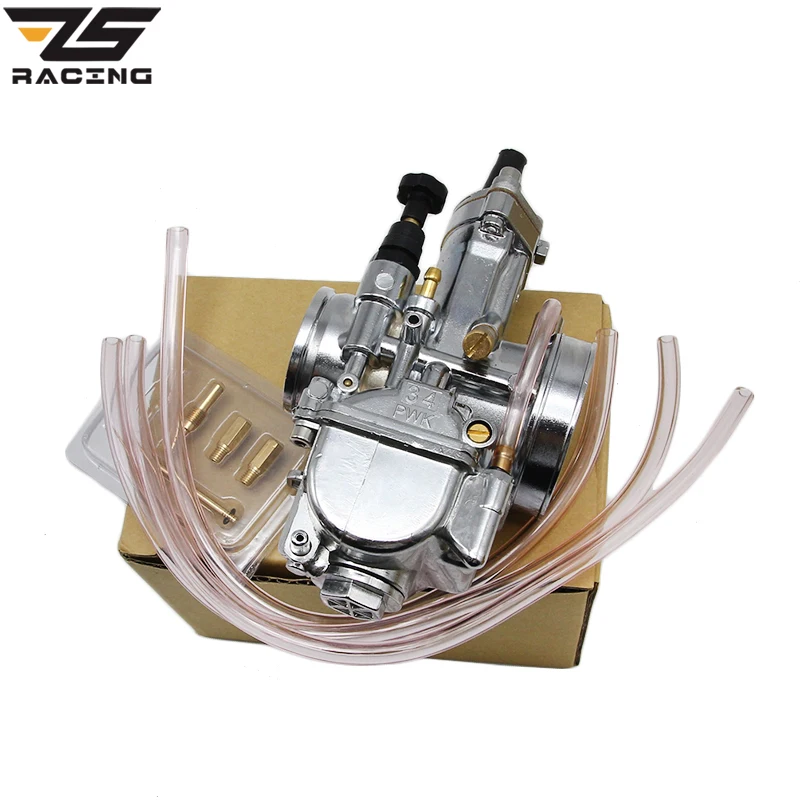 ZS Racing серебристый 28 мм 30 32 34 аксессуары для мотоциклов Карбюратор абсолютно новый