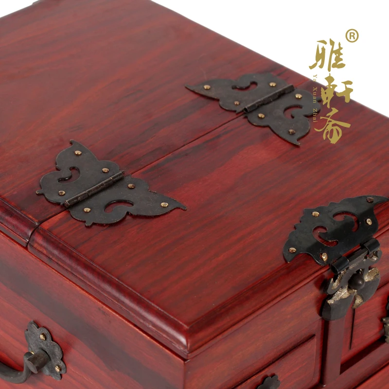 Подставка под старину из красного сандалового дерева с зеркалом|box box|box redbox jewelry |