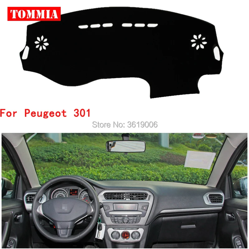 

TOMMIA Interior Dashboard Cover Light Avoid Pad Photophobism Mat Sticker For Peugeot 301