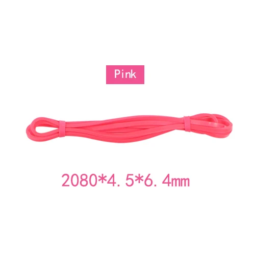 6.4mm Pink Эластичные ленты-кольца Эластичная Лента оборудование резинки для Фитнес обучение канат для перетягивания из резинок, занятий спортом, йогой, упражнения гимнастический эспандер - Цвет: 6.4mm Pink