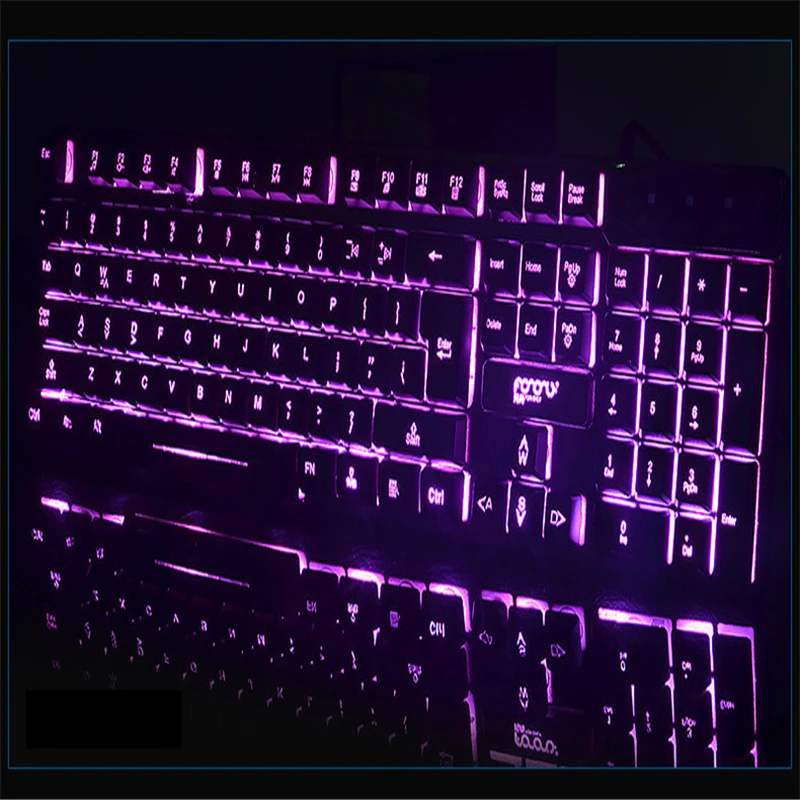 Pro USB Проводная лазерная игровая Клавиатура Эргономика 104 подсветка Клавиш с pad RGB