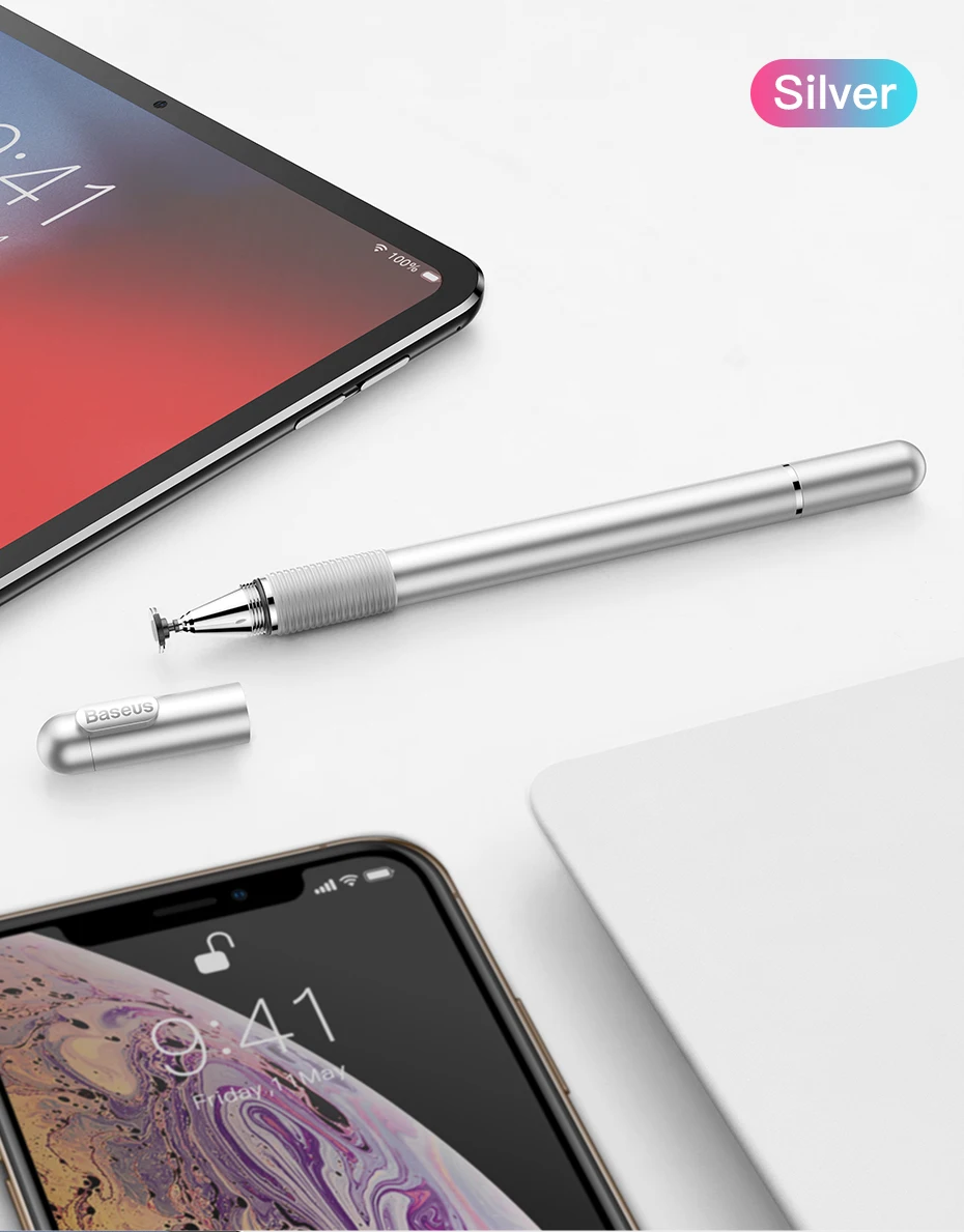 Baseus 2 в 1 Универсальный Стилус емкостный сенсорный экран ручка для iPhone iPad samsung huawei Xiaomi планшет стилус