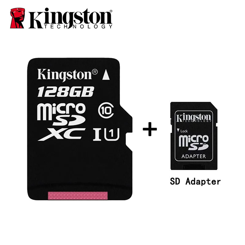 128G -SD adapter Kingston флэш-карта памяти 128 Гб 64 ГБ 32 ГБ 16 ГБ Micro sd карта класс 10 UHS-1 8G C4 Microsd TF/sd карта s для смартфонов - Емкость: 128G -SD adapter