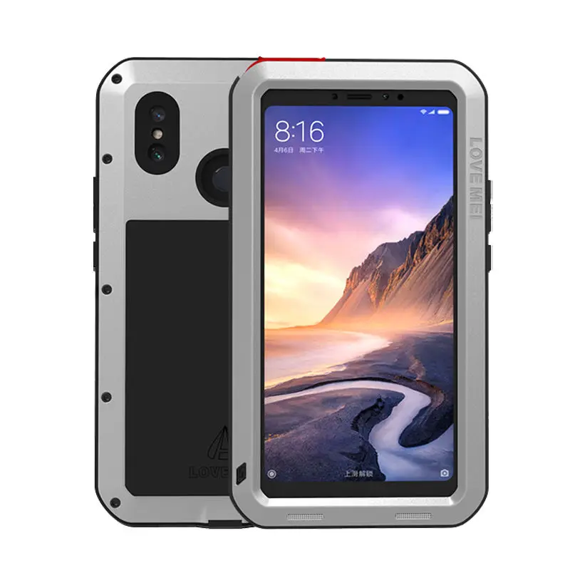 Чехол с полным покрытием 360 градусов для Xiaomi Mi Max 3 металлический бронированный