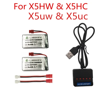 Светло-зеленый Новая версия 3,7 V 1400mAh LiPo аккумулятор для SYMA X5SW X5SC X5HW X5HC X5UW X5UC аккумулятор с зарядным устройством Drone 3,7 V 1400 mah Lipo - Цвет: Светло-зеленый